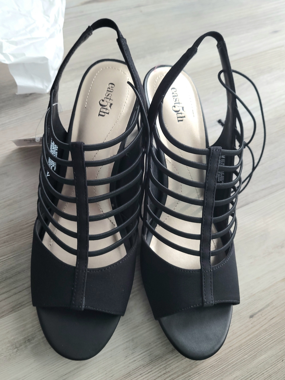 East 5th Black Strappy Slingback Pumps ---NWT-- GREAT  with any Outfit !